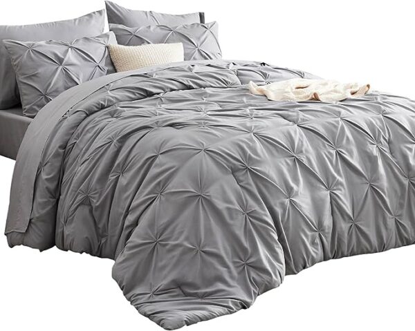 Bedsure Queen Comforter Set Grey