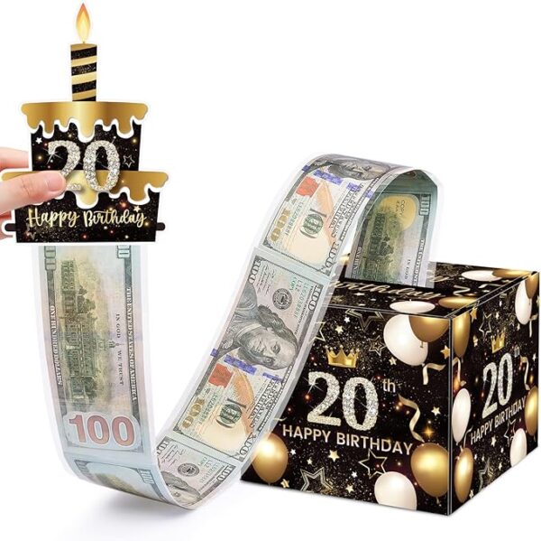 20th Birthday Money Box for Cash Gift